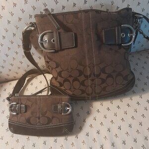 Coach Bag and Wristlet